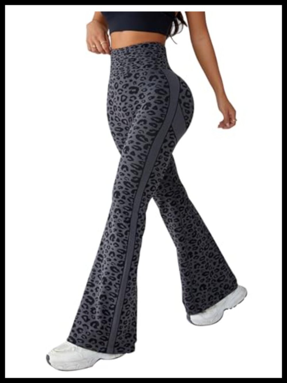 Flare Leggings Ribbed Knit Scrunch Butt Bootcut High Waisted Yoga Pants